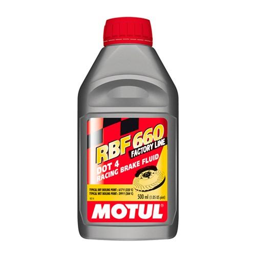 Motul RBF 660 Racing DOT 4 Brake Fluid - 1/2 Liter Bottle for High-Performance Vehicles