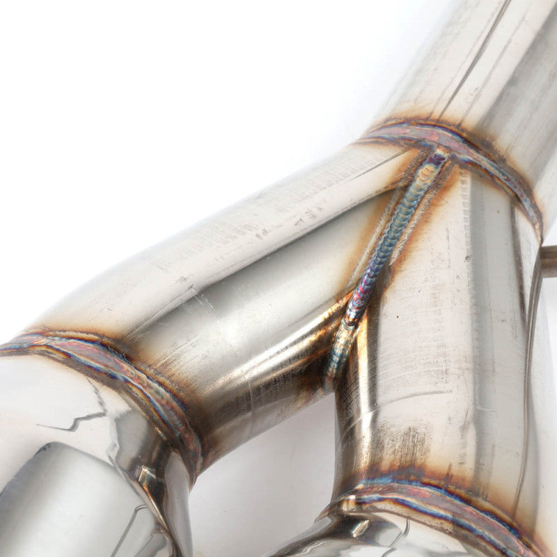 BLOX Racing 2022+ WRX Muffler Delete / Axle Back Single Wall 4-inch Polished Tips