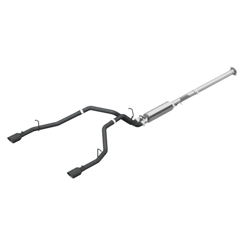 MBRP Armor BLK Series 2.5-Inch Cat Back Exhaust System for 2018 Ram 1500 Crew and Quad Cab - Black Coated