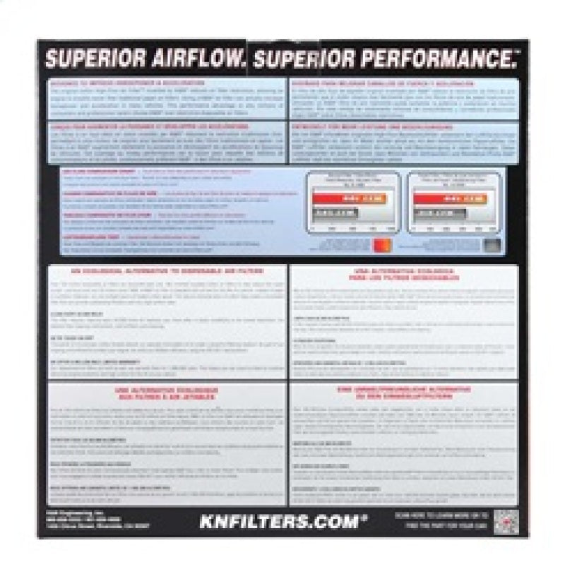 K&N Replacement Air Filter for 2008-2014 Audi R8 4.2L V8 and Porsche Boxster/Cayman Models