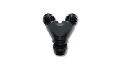 Vibrant -12AN to -10AN Fuel Cell Bulkhead Y-Adapter Fitting in Aluminum