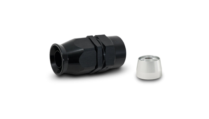 Vibrant Aluminum Straight One Piece Hose End for PTFE Lined Hose -10AN, Black Anodized, Part #28010