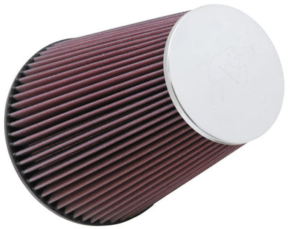 K&N Engineering Universal Chrome Air Filter – 6 inch Flanged, 7.5 inch Base, 4.5 inch Top, 9 inch Height