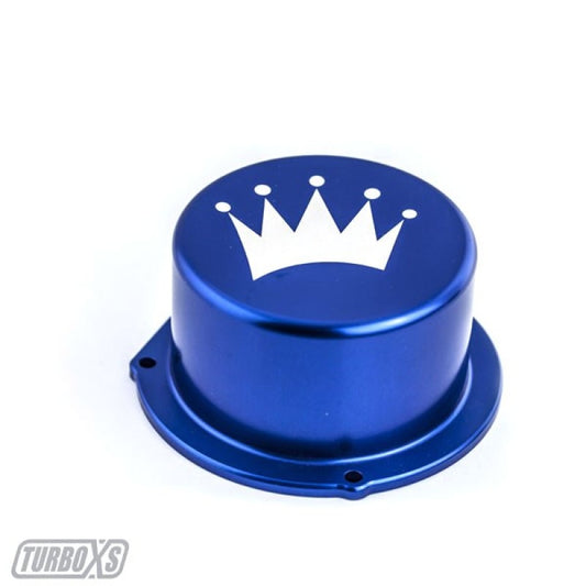 Turbo XS Billet Aluminum Vacuum Pump Cover in Blue for 2015-2016 Subaru WRX