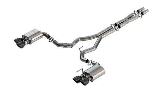 Borla ATAK Cat-Back Exhaust System for 2024 Ford Mustang Dark Horse 5.0L V8 with Black Chrome Tips