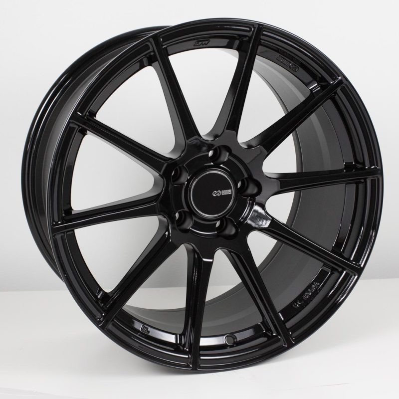Enkei TS10 18x8 Black Wheel with 5x112 Bolt Pattern and +45 Offset