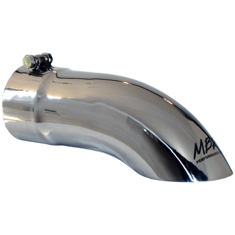 MBRP Universal Exhaust Tip 4-inch Diameter, Turn Down Style - Polished T304 Stainless Steel