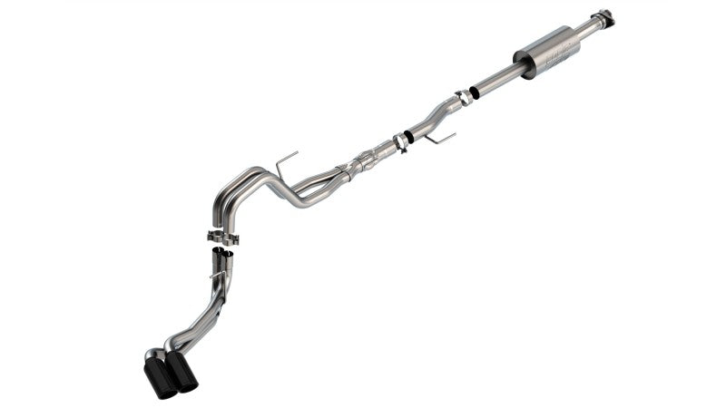 Borla F-150 2021 5.0L V8 Cat-Back Exhaust System with Dual Side Exit and Black Chrome Tips