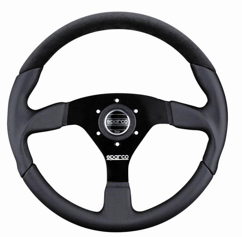 Sparco L505 Lap 5 Black Steering Wheel - Durable, Performance-Oriented Design