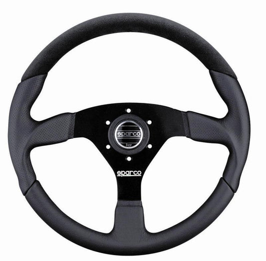 Sparco L505 Lap 5 Black Steering Wheel - Durable, Performance-Oriented Design
