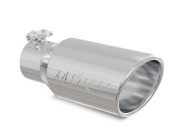 MBRP Universal Exhaust Tip 4 inch OD, 2.75 inch Inlet, 10 inch Length, T304 Stainless Steel, Angled Rolled End