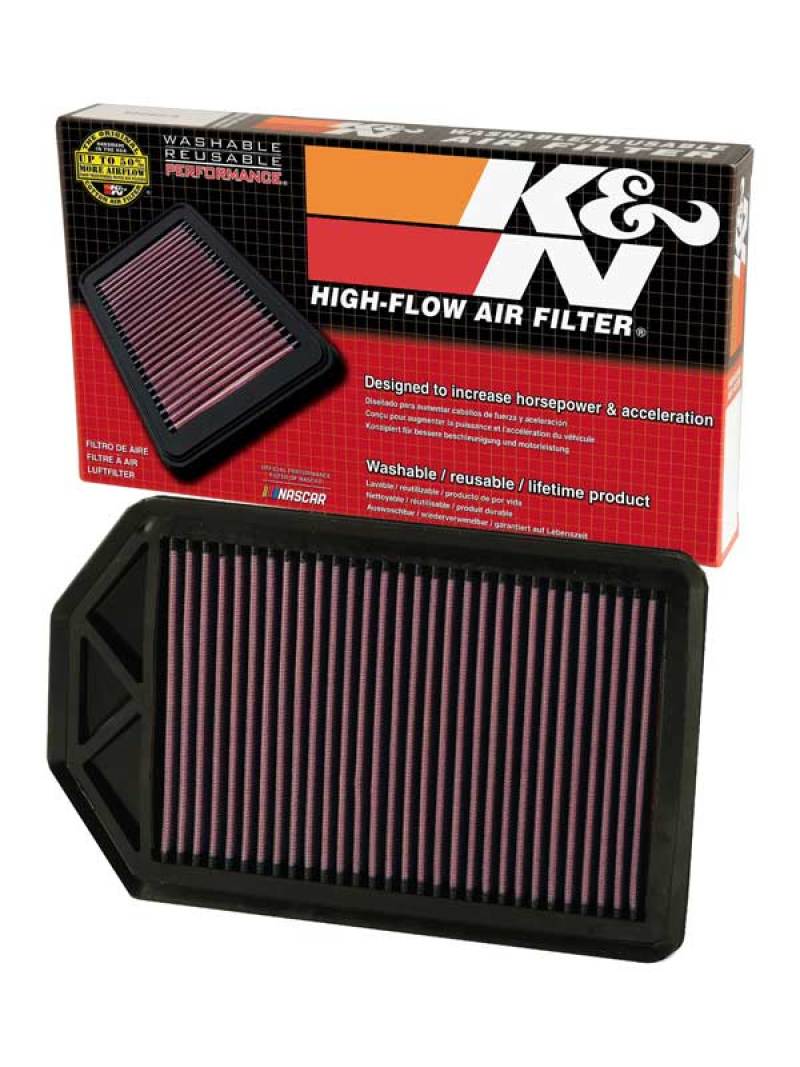 K&N Engineering 33-2377 High-Flow Reusable Drop-In Air Filter for Honda CR-V (2007-2009)