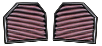 K&N Replacement Air Filter for 2011-2015 BMW M3 M4 M5 M6 3.0L & 4.4L V8 | Part Number 33-2488
