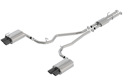 Borla ATAK Cat-Back Exhaust System for Ford Explorer ST & Lincoln Aviator with Black Chrome Tips