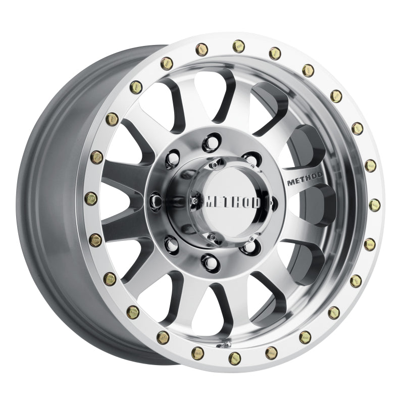 Method MR304 Double Standard 17x8.5 Inch Polished Alloy Wheel with 8x6.5 Bolt Pattern and 0mm Offset