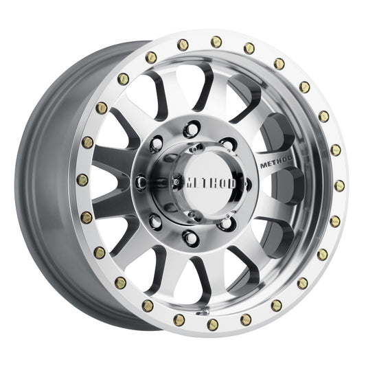 Method MR304 Double Standard 17x8.5 Inch Polished Alloy Wheel with 8x6.5 Bolt Pattern and 0mm Offset