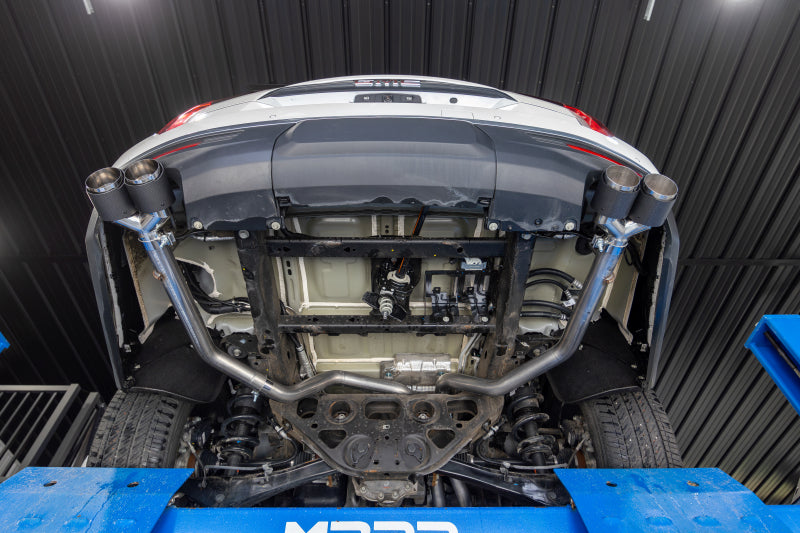 MBRP Armor Lite Series Dual Split Rear Cat-Back Exhaust System for Chevrolet Suburban XL 2021-2023 with Quad Carbon Fiber Tips