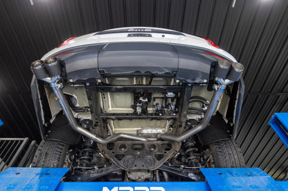 MBRP Armor Lite Series Dual Split Rear Cat-Back Exhaust System for Chevrolet Suburban XL 2021-2023 with Quad Carbon Fiber Tips
