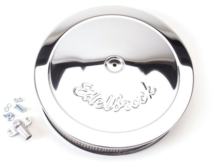 Edelbrock Part #1221 Triple Chrome Round Air Cleaner for 5-1/8" Carburetors