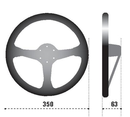 Sparco L777 Leather Black Steering Wheel - Automotive Grade with Premium Leather Finish