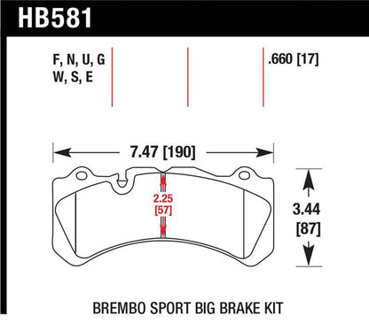 Hawk Brembo Rear BBK DTC-60 Brake Pads
