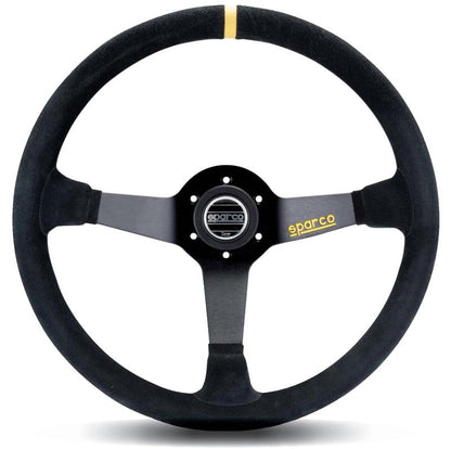 Sparco 015R368MSN Suede Black Steering Wheel for Automotive Performance and Comfort