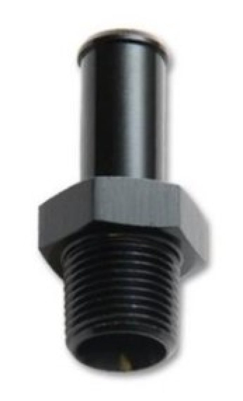Vibrant 1/16 in NPT to 1/4 in Hose Barb Straight Fitting - Aluminum