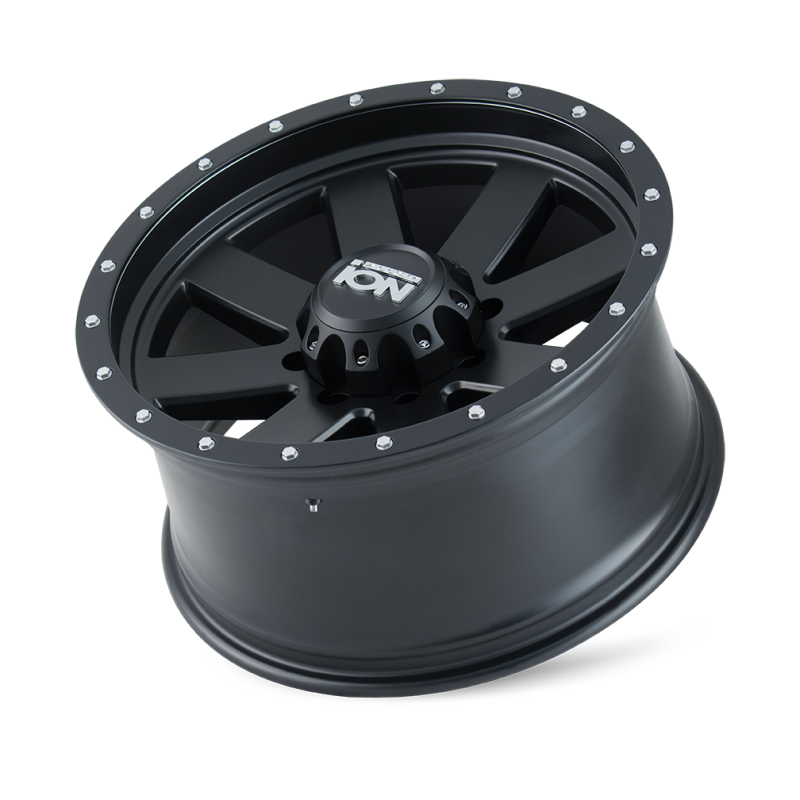 ION Wheels Type 134 18x10 Matte Gunmetal and Black Beadlock Wheel with 5x139.7 Bolt Pattern and -19mm Offset
