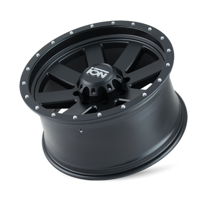 ION Wheels Type 134 18x10 Matte Gunmetal and Black Beadlock Wheel with 5x139.7 Bolt Pattern and -19mm Offset