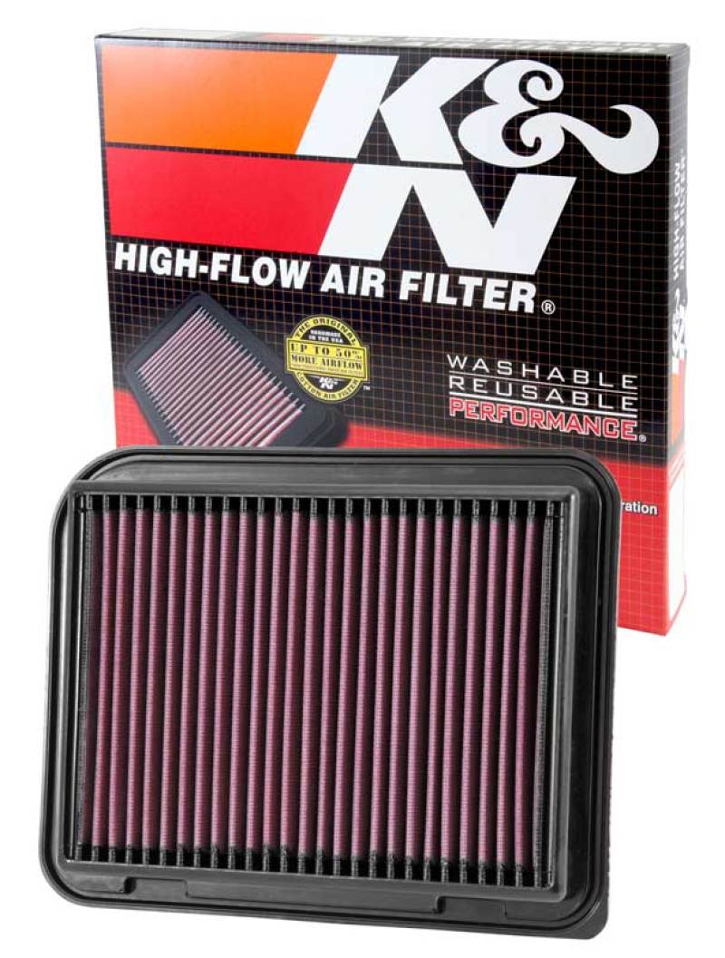 K&N Replacement Panel Air Filter for Mitsubishi Outlander, Lancer, and ASX – Part Number 33-3015