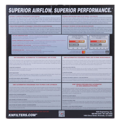 K&N Engineering E-3671 Universal Oval High-Flow Air Filter – 12 inch Length, 5-1/4 inch Width, 3-1/4 inch Height