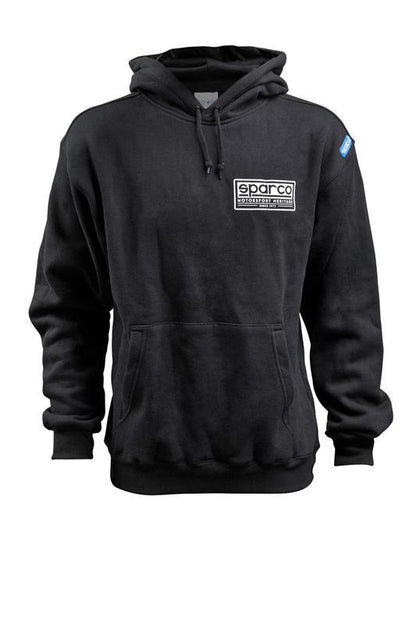 Sparco Hooded Heritage Sweatshirt in Black, Part Number SP03200NR2M