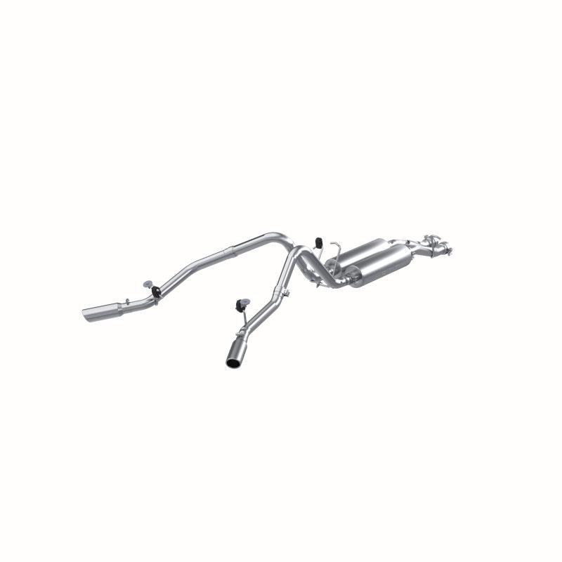 MBRP Armor Lite Series Cat Back Exhaust System for 2001-2002 Chevrolet Silverado 2500 HD and GMC Sierra 2500 HD with 6.0L Engine, Dual Split Side Exit