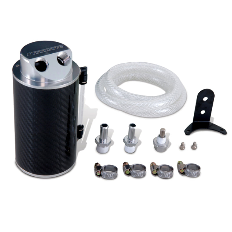 Mishimoto Carbon Fiber Oil Catch Can with 10mm Fittings – Engine Oil Separator for Performance Vehicles