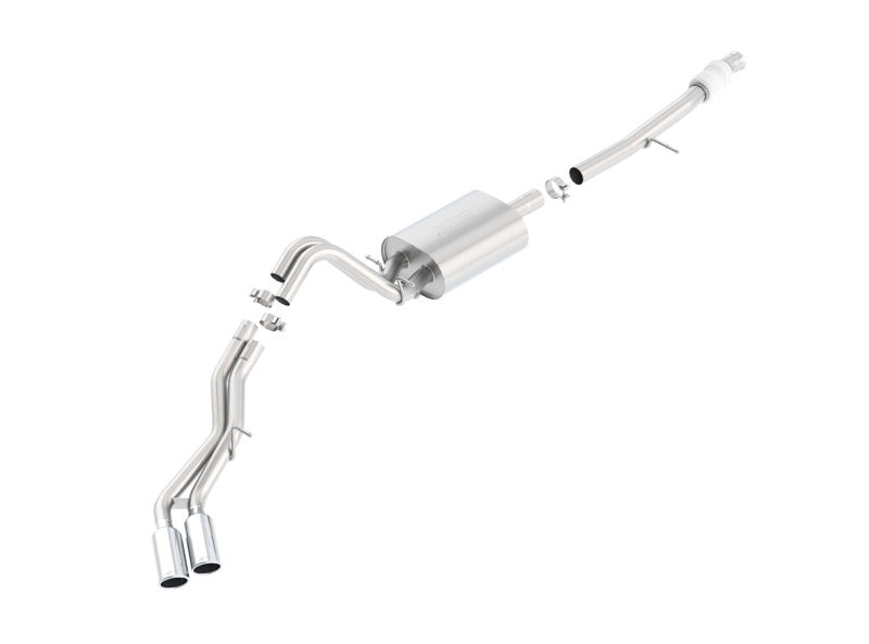 Borla Touring Cat-Back Exhaust System for 2015-2020 Chevrolet Suburban 5.3L V8 — Dual 2.25" Exit with 4" Chrome Tips