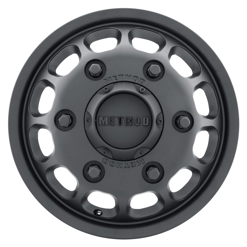 Method MR901 16x5.5 Inch Matte Black Dually Wheel with 6x205 Bolt Pattern and +117mm Offset for Mercedes Sprinter and Ford Transit Vans