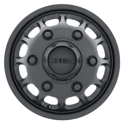 Method MR901 16x5.5 Inch Matte Black Dually Wheel with 6x205 Bolt Pattern and +117mm Offset for Mercedes Sprinter and Ford Transit Vans