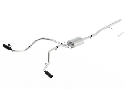 Borla ATAK Cat-Back Exhaust System with Black Chrome Tips for 2014-2018 Chevy Silverado 1500 and GMC Sierra 1500 5.3L V8