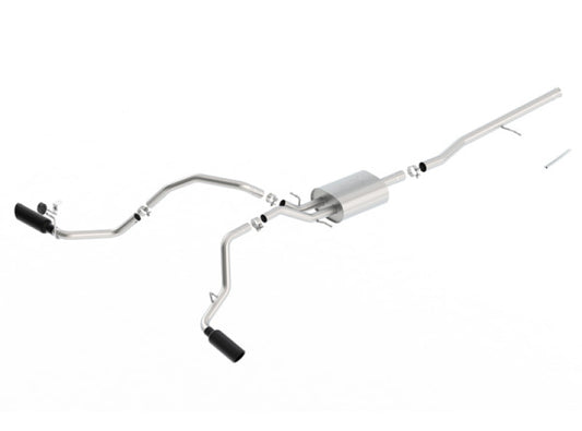 Borla ATAK Cat-Back Exhaust System with Black Chrome Tips for 2014-2018 Chevy Silverado 1500 and GMC Sierra 1500 5.3L V8