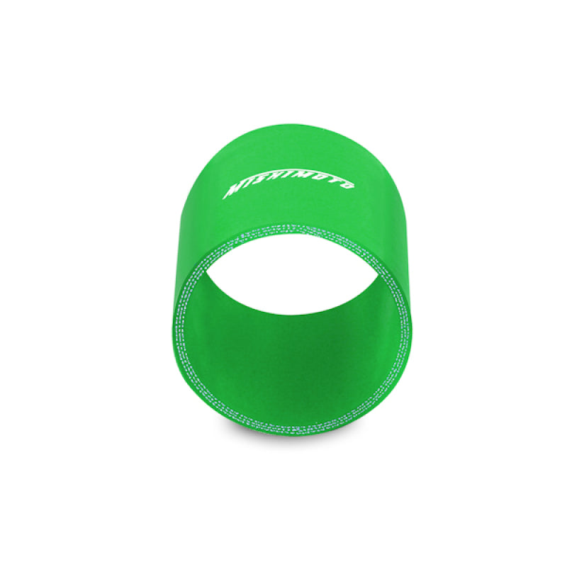 Mishimoto 2.5 Inch Straight Silicone Coupler - Green, Durable and Heat-Resistant Hose Connector