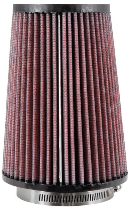 K&N Engineering Universal Rubber Round Air Filter – 3.313-inch Flange ID, 4.75-inch Base OD, 3.5-inch Top OD, 6.5-inch Height