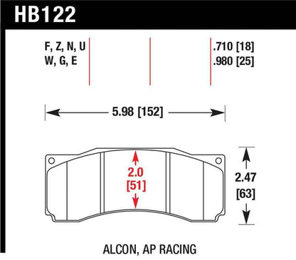 Hawk StopTech ST-60 Caliper Performance Ceramic Street Brake Pads