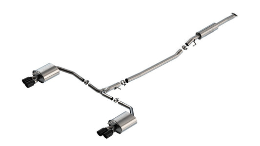 Borla S-Type Cat-Back Exhaust System for Hyundai Sonata N Line 2.5L 4-Cylinder with Black Chrome Tips