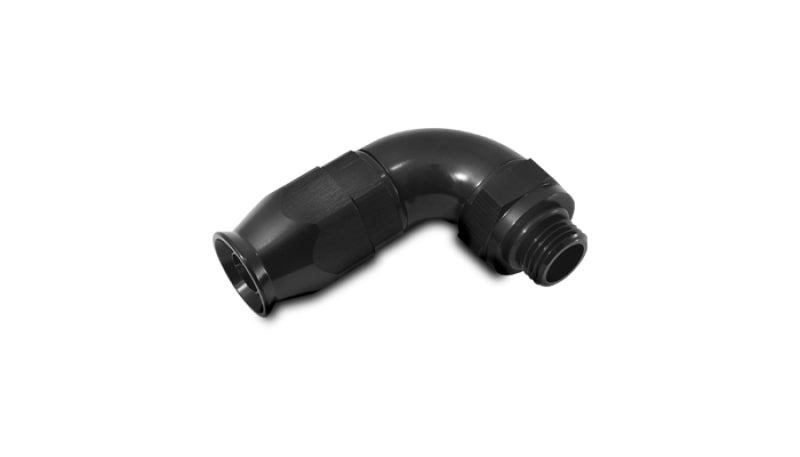 Vibrant -10AN 90 Degree High Flow Swivel Hose End Fitting for PTFE Lined Hoses