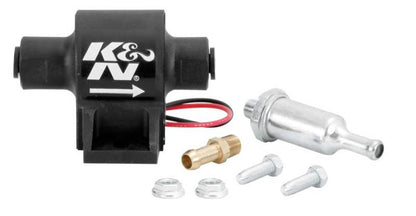 K&N Engineering Performance Electric Fuel Pump 1-2 PSI – Universal Inline Fuel Pump with Filter and Hardware