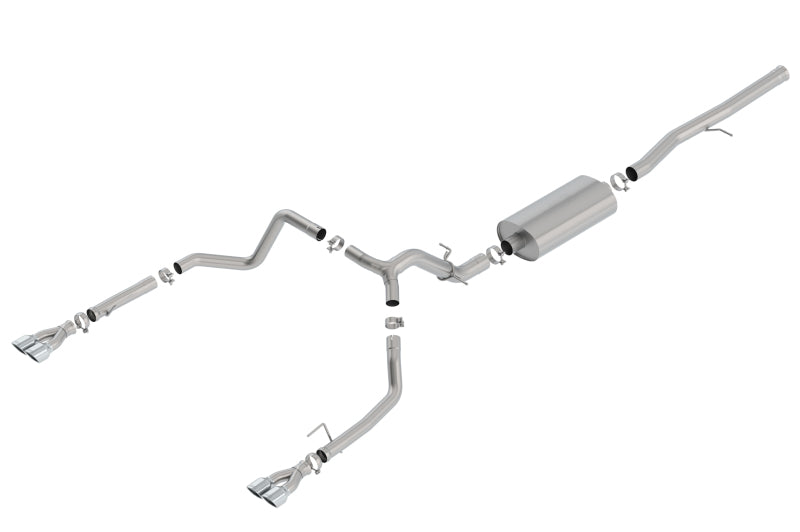 Borla 19 Chevrolet Silverado / GMC Sierra 1500 6.2L SS Touring Cat-Back Exhaust with Chrome Tips – Part #140782