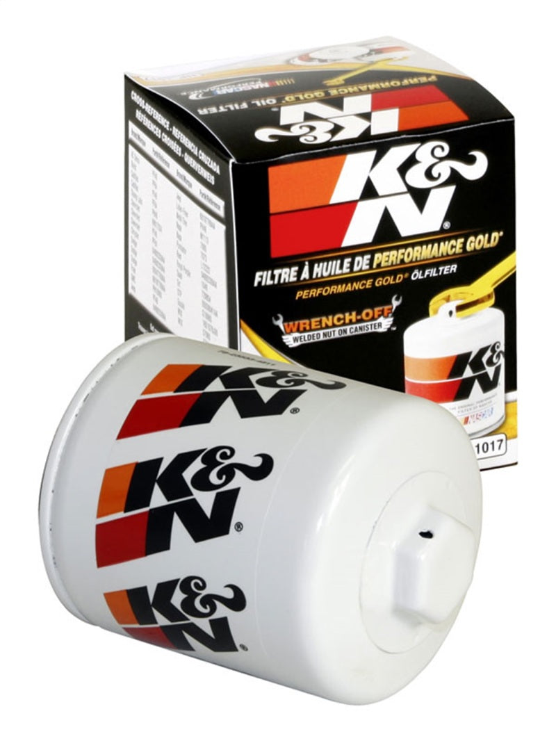 K&N Engineering HP-1017 Performance Gold Oil Filter for Saturn Vue, Hummer H3, and GMC Savana 2500