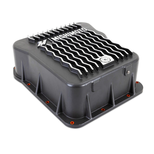 Mishimoto Aluminum Transmission Pan for 2001-2019 Chevy/GMC Duramax 6.6L - Cast Aluminum, Gunmetal Gray Part MMTP-DMAX-01