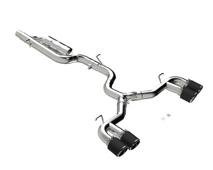 MBRP Armor Pro Series Cat-Back Exhaust System for Volkswagen Golf R MK8 – 3-inch Quad Rear with Carbon Fiber Tips and Valve Delete