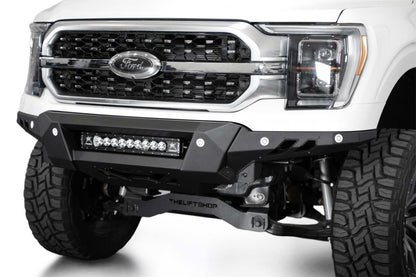 Addictive Desert Designs Black Label Front Bumper for Ford F-150 2021-2022 – Satin Black with 20-Inch LED Light Bar Mount